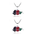 thumbnail image 4 of mmirethe Afghan Map Flag Pendant Necklace Bold Fashion Statement Statement With Style Alloy Afghanistan Map Flag Pendant AssortedColor 2Set, 4 of 6