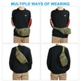 thumbnail image 4 of BadPiggies Mens Waist Bag, Waterproof Utility Fanny Pack Outdoor Bag Pouch Camping Hiking Belt Bags, 4 of 9