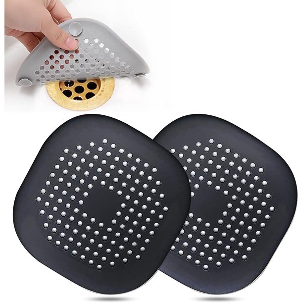 Colector de drenaje para el cabello - Cubierta cuadrada de silicona para drenaje de ducha