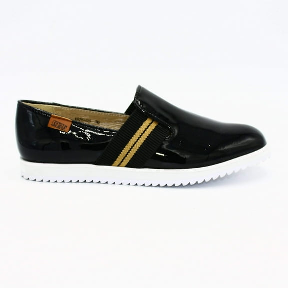 Women's Black Patent Leather Slip-On - 1936 Boutique Style 1825-05