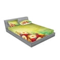 thumbnail image 2 of Ambesonne Floral Fitted Sheet & Pillow Sham Set, Romantic Flower Bouquet, Full, Yellow White, 2 of 2