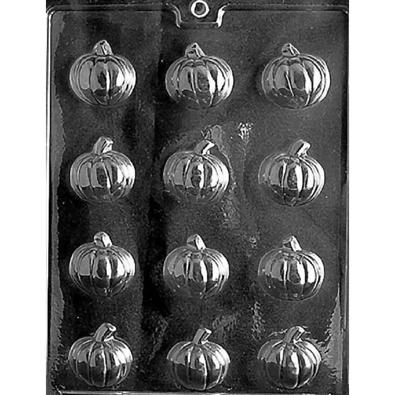 Grandmama's Goodies T017 Small Pumpkin Thanksgiving Chocolate Candy Soap Mold with Exclusive Molding Instructions