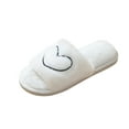 thumbnail image 4 of Cute Heart Slippers for Women, Couple Plush Valentine Fluffy Fuzzy Novelty Plush Fun Indoor Outdoor Non-slip, 4 of 4