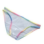 EOYWHK Mens Brief Semi Clear Low Rise Underwear U Shaped Pouch Fun Underwear Comfort Breathable Everyday Briefs