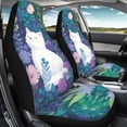 thumbnail image 4 of XYZCANDO White Cat Pattern Car Seat Covers for Woman Soft Front Seat Cover Protect Accessories Stretchable, for Vehicle Truck Van, 4 of 10