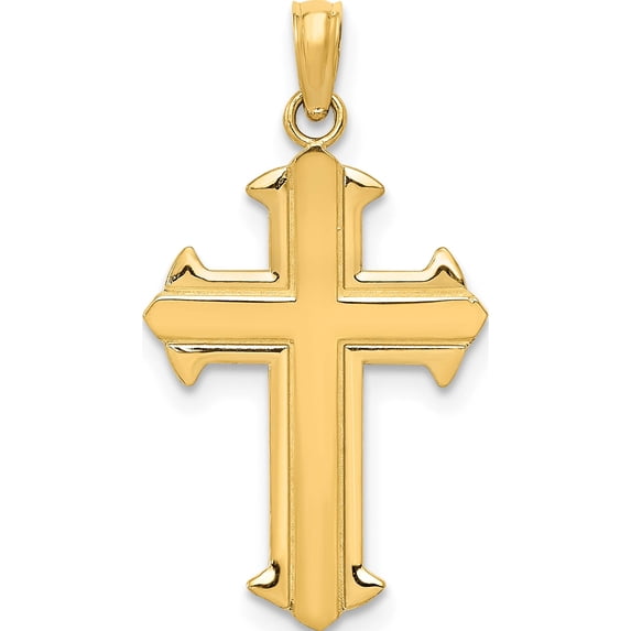 14K Yellow Gold Passion Cross Pendant (29 X 15) Made In Peru d3521