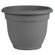 Bloem Ariana Self Watering Planter 6.5 x 5.25 Plastic Round Charcoal Gray
