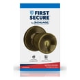 thumbnail image 5 of First Secure by Schlage Hawkins Keyed Entry Door Knob Lock in Antique Brass for Exterior, 5 of 9
