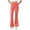 Orange, variant on Solid High Waist Mini Flared Leggings for Women, Tummy Control Casual Flare Yoga Pants for Yoga Workout Gym