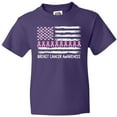 thumbnail image 3 of Inktastic Breast Cancer Awareness Pink Ribbons and Flag Youth T-Shirt, 3 of 5