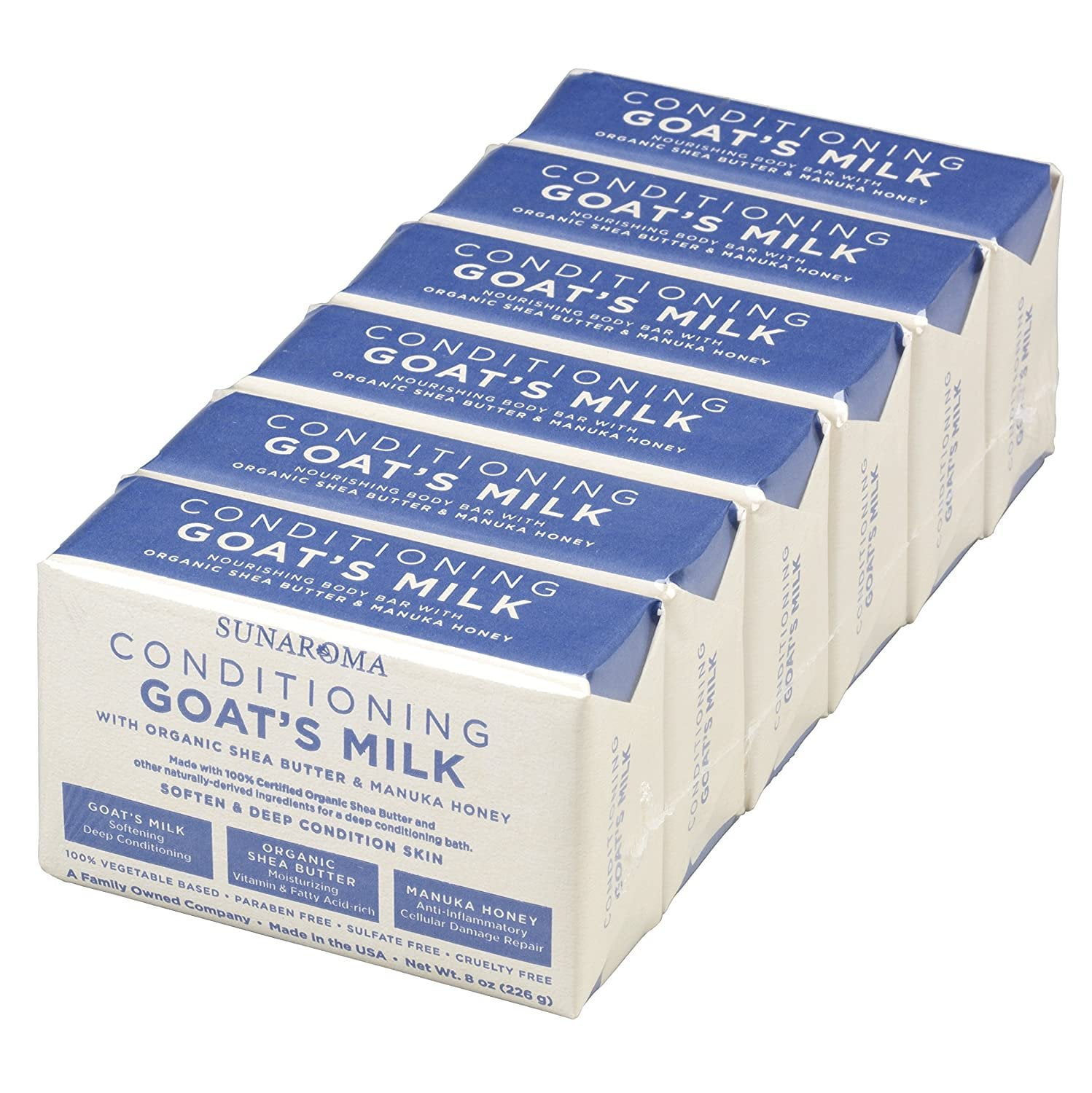 SUNAROMA Goat's Milk Soap, 6 Count - Walmart.com