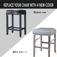 thumbnail image 4 of Shukii Stool Covers Rectangle Stretch Rectangle Bar Stool Covers Washable Counter Stool Covers Bar Stool Seat Covers for Wooden Metal Bench Light Grey，M 2PCS, 4 of 4
