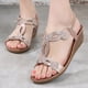 thumbnail image 4 of Zapatos para Verano Bohemio Punta Abierta Rhinestone Cómodo Las Mujeres, 4 of 9