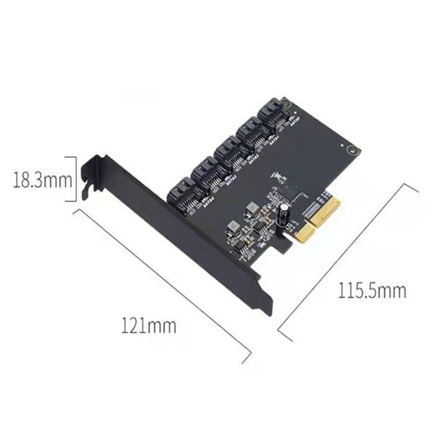 Tarjeta controladora PCI-E X4/X8/X16 a 5 puertos SATA3.0 de alta velocidad de 6 Gbps para PC portátil Ndcxsfigh Para estrenar