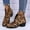 Beige, variant on Babysbule Women's Boot Fashion Winter Boots Women Leopard Print Shoes Casual Ankle Boots Plus Size Slip On Shoes