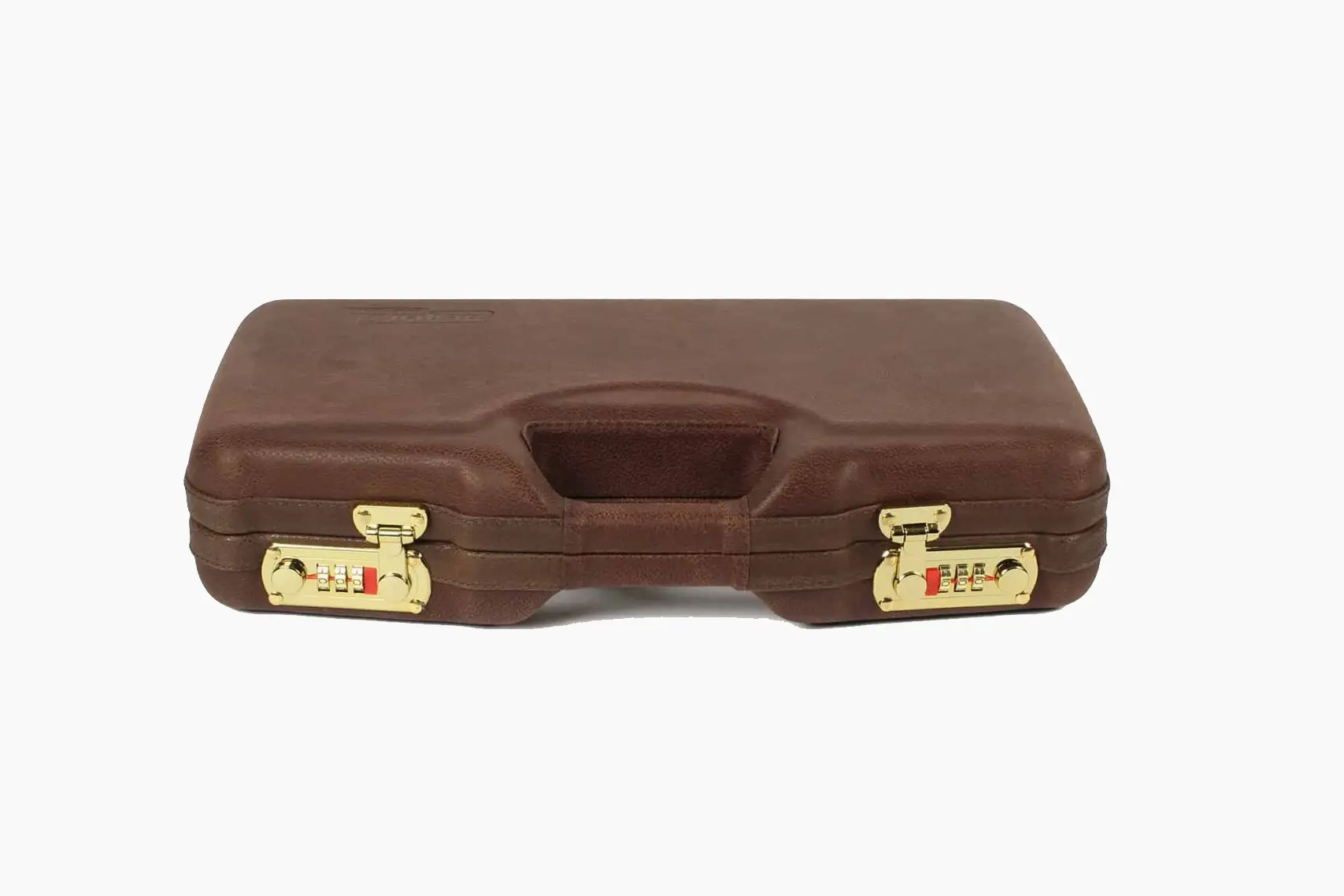 2018SPLX/8686: Luxury Leather Trim 1911 Travel Hard Case for 1 Handgun + 2 Mags + Ammo