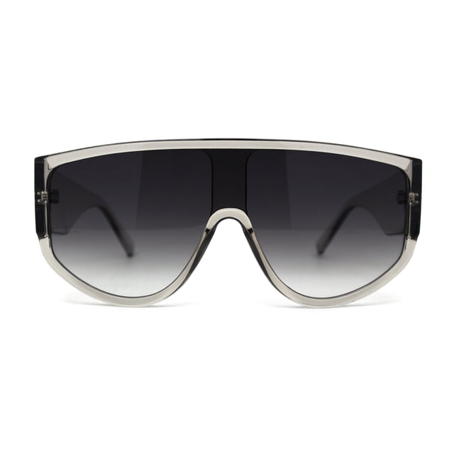 Hommes Incurvés Haut Grand Bouclier Racer Lunettes de Soleil Ardoise Fumée