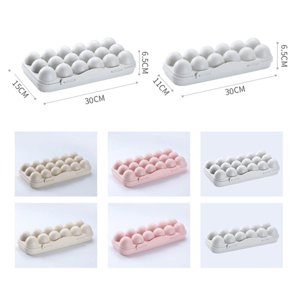 UPKOCH Egg Storage Box for Family Solution Organizer with Cover 30.00X15.00X6.50CM Pink