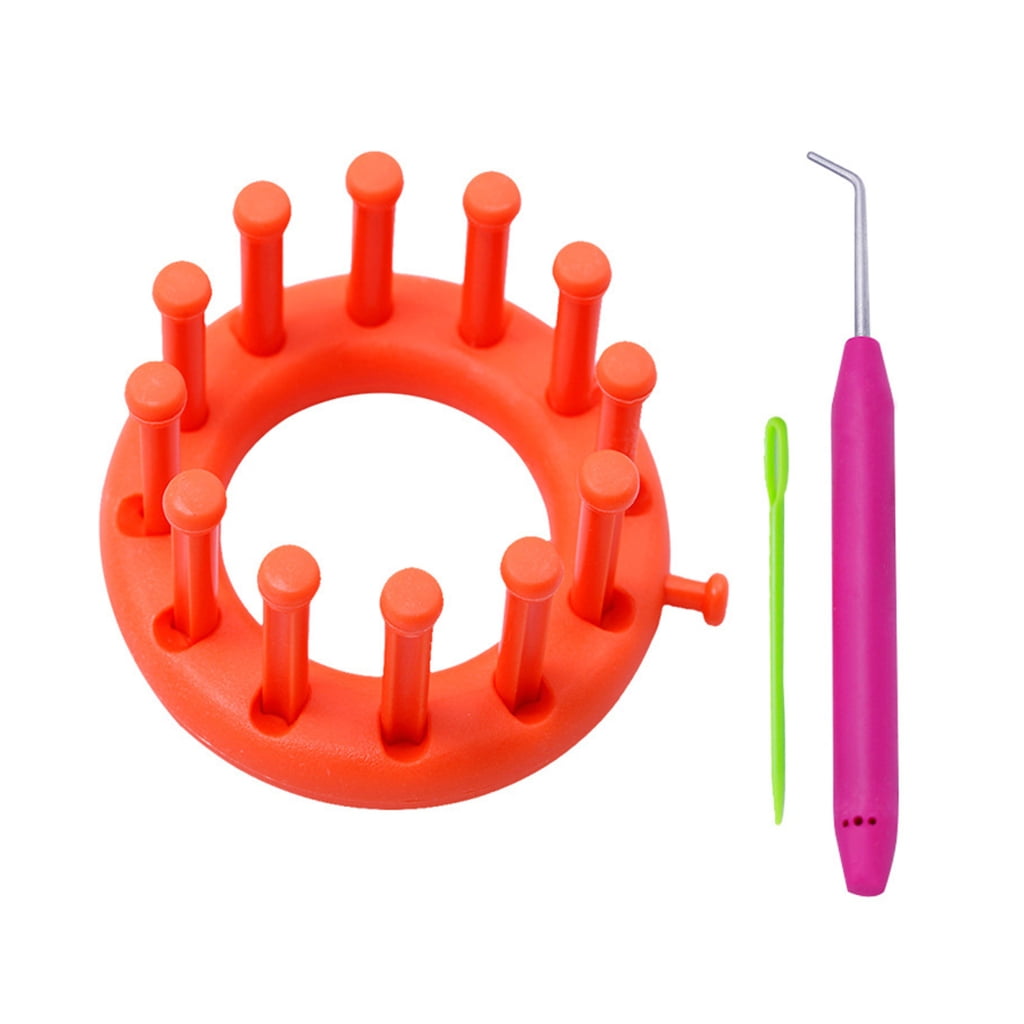 CIYISON Weaving Weave Knitting Kits Plastic Sweater Sock Hat Scarf Scarves Maker Long NeedleHook DIY Weaving Tool for Beginners