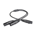 thumbnail image 3 of Cable divisor XLR, hembra a doble macho, 1 hembra a 2 machos, 3 pines, micrófono 15 centímetros, 3 of 9