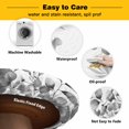 thumbnail image 3 of Elastic Fitted Round Tablecloth, Grey Eucalyptus Leaves Waterproof Stretch Table Cover for 55"-60" Tables, Watercolor Spring Summer Botanical Washable Outdoor Tablecloths for Patio, Picnic, Camping, 3 of 9