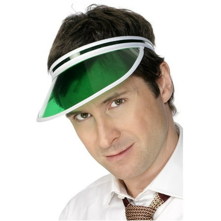 Classic Visor - Green Tinted Classic Casino Poker Dealer Visor Hat Cap Costume Accessory