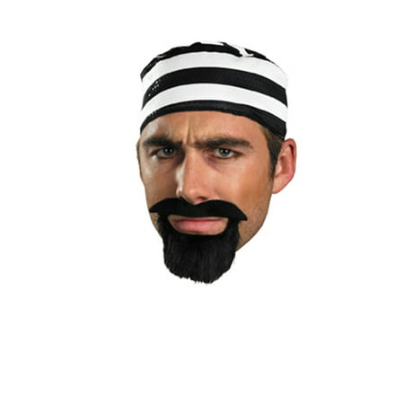Adult Prisoner Mustache & Beard Disguise 15026, One Size