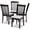 Espresso, variant on Set of 4 Baxton Studio Minette Modern and Contemporary Sand Fabric Upholstered Espresso Brown Finished Wood Dining Chairs