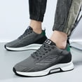 thumbnail image 2 of Mens Shoes,Elevator Casual Sneakers Lightweight Breathable Mesh Trainers Lace Up Sports Footwear With Hidden Lift Heel Height Increase,Shoes for Men,Grey,9.5, 2 of 8