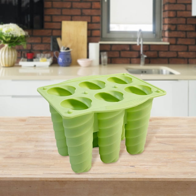 RKSTN Plastic Ice Cream Model 6-In-1 Ice Cream Mould Home-Made Popsicle Popsicle Ice Cream Mould with Lid Kitchen Gadgets