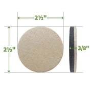 Super Sliders Round Furniture Sliders for Heavy Furniture, 2-1/2 Diameter, Pack of 16