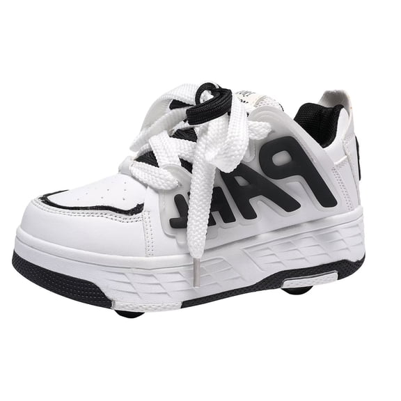 Yiomxhi Kids Roller Shoes, Girls Boys Sneakers with Wheels, Become Sport Sneaker for Birthday Children Christmas Gift, Adjustable Roller Skates Suitable for School Outdoor