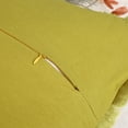 thumbnail image 4 of Unique Bargains 2 Pcs Cotton Decorative Throw Pillow Cover with Tassel Trim for Couch Bed Green 12" x 20", 4 of 6