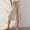 Beige, variant on Women’s Linen Capris Pants Drawstring Elastic Waist Side Leg Trousers Summer Comfy Beach Vacation Casual Pants