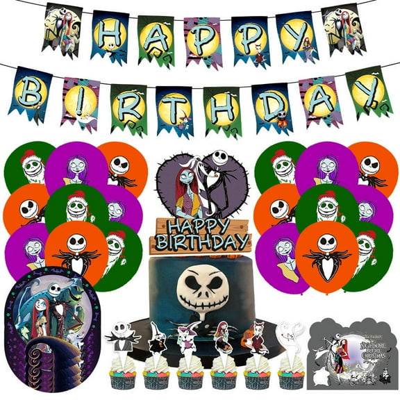 Halloween Jack Birthday Party Supplies,Cartoons Theme Party Decoration Set