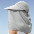 thumbnail image 4 of Sombreros con visera para hombre y mujer, para pesca al aire libre, transpirables, con copa grande y vacía desmontable., 4 of 8