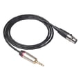 thumbnail image 3 of Cable Estéreo de 1/8 Pulgadas Y 3,5 Mm a XLR de para MP3, Teléfono Inteligente, Amplificador, Computadora, Altavoces (negro) 1m Hugo Cable de audio de micrófono, 3 of 8