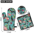 thumbnail image 6 of Doberman Dog Pattern with Flowers Kitchen Oven Mitt and Pot Holder Sets 4 Pcs for Baking, Cooking and Grilling, Heat Resistant Up To 392 °F, 6 of 7