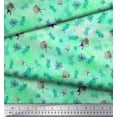 thumbnail image 2 of Soimoi Cotton Duck Fabric Flower & Leaves Watercolor Fabric Prints By Yard 42 Inch Wide, 2 of 3