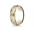 thumbnail image 2 of Benchmark� 10k Gold 7mm Comfort-fit Satin 8 High Center Cuts Round Edge Design Wedding Band Ring, 2 of 9