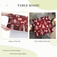 thumbnail image 2 of Christmas Square Fitted Tablecloth with Elastic Edged Decorative Kitchen Dining Table Cloth Cover, Fitted for 36"x36" Square Table, Style 86, 2 of 4