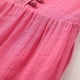 thumbnail image 5 of Honeeladyy - Liquidación por menos de 5 $ - Vestido de mujer con borlas, talla grande, estampado de encaje, empalme, bohemio, para vacaciones, playa, informal, de media manga, largo, rosa, 5 of 8