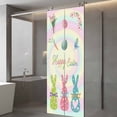 thumbnail image 3 of Easter Bunny Window Privacy Film, Easter Eggs Spring Watercolor Bows Flower Static Cling UV Sun Blocking Heat Control Window Tint Day and Night, Non-Adhesive One Way Windows Privacy Cover 23.6''x59'', 3 of 7
