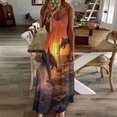 thumbnail image 2 of Sunset Jumping Dolphin Fine Art Sleeveless Dress Summer Dress Woman 2025, 2 of 6