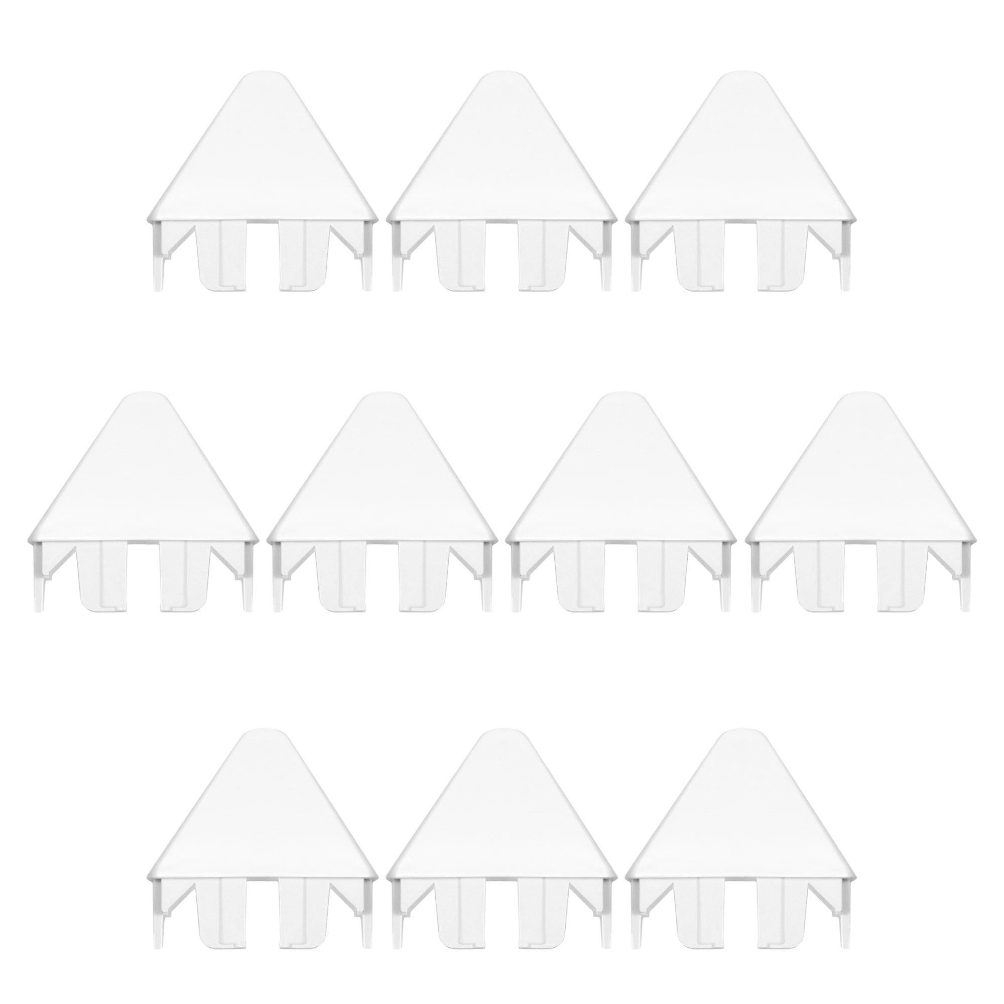 White 7/8' x 3' Pointed Vinyl Picket Caps | Pack of 10
