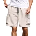 thumbnail image 2 of QATAINLAV Big and Tall Cargo Shorts for Men Elastic Waistband Drawstring Summer Casual Beach Shorts Solid Color Relaxed Fit Work Shorts with Multi Pockets Khaki XXXL Lightning Sale, 2 of 8
