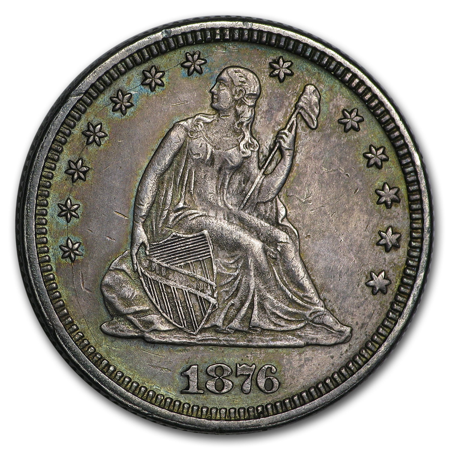 U.S. Mint 1876 Liberty Seated Quarter AU (Details)