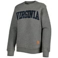 thumbnail image 2 of Women's Pressbox Heather Charcoal Virginia Cavaliers Moose Quilted Pullover Sweatshirt, 2 of 4