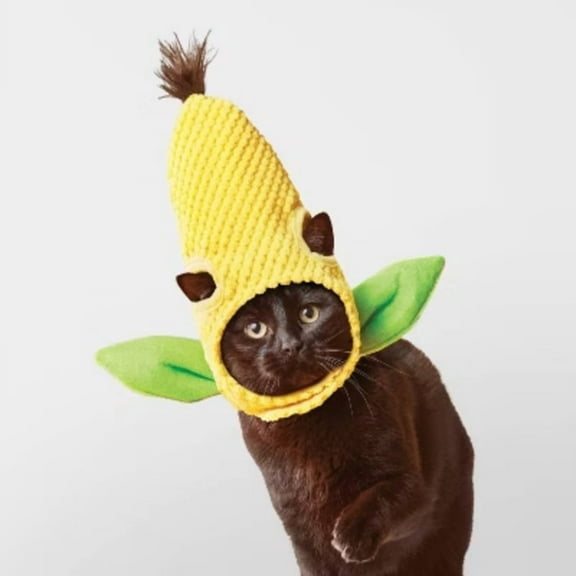 Corn Cat Headpiece Costume - Boots & Barkley Yellow One Size Fits Most