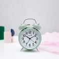 thumbnail image 3 of FLOITTUY {Alarma fuerte para personas que duermen profundamente) Reloj despertador de doble campana de 4 pulgadas con retroiluminación para dormitorio y decoración del hogar (verde), 3 of 5